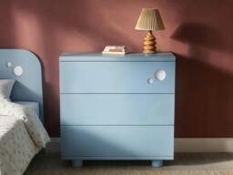 Rackhams Livana 3 Drawer Chest - Blue - thumbnail 1