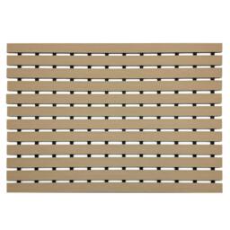 Rackhams Non-Slip PVC Duckboard Shower Mat - 61cm x 43cm - Beige - thumbnail 1