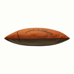 Rackhams Karma Abstract Cushion Cover - Orange/Brown - 50cm x 50cm - Orange/Brown - 100% Polyester - thumbnail 2