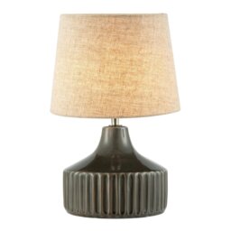 Rackhams Deep Forest Green Ceramic Gloss Lamp Base with Brass Lamp Holder - thumbnail 5