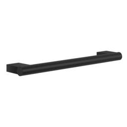 Rackhams Black Stainless Steel Grab Bar 40cm Toilet Handle Bath Shower Safety Hand Rail for Elderly, Disabled, Seniors Mobility Aid
