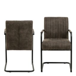 Rackhams Adele Dining Chair in Grey Fabric Set of 2 - 1 - thumbnail 2