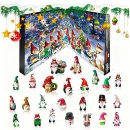 Rackhams Christmas Santa & Dwarf Advent Calendar - Blue - thumbnail 2