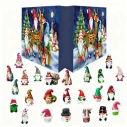 Rackhams Christmas Santa & Dwarf Advent Calendar - Blue - thumbnail 3