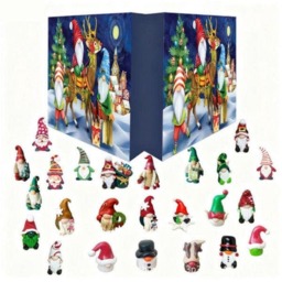 Rackhams Christmas Santa & Dwarf Advent Calendar - Blue - thumbnail 1