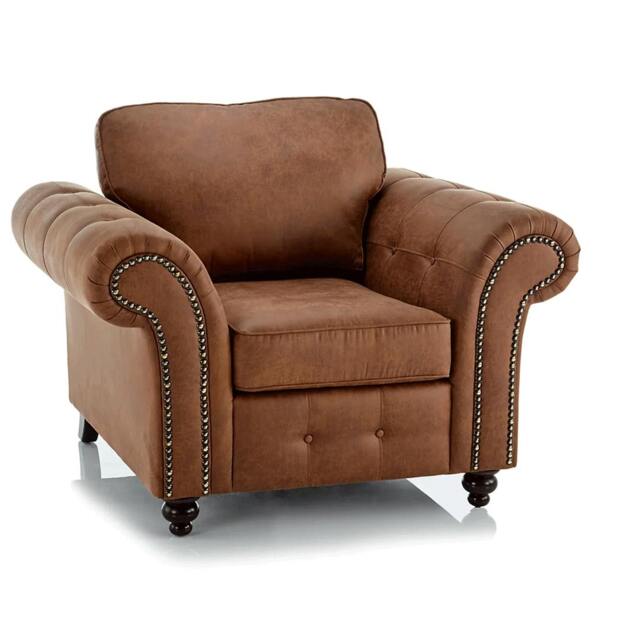 Rackhams Oakland Living Room Furniture Range - Heritage Brown - Arm Chair - image 1