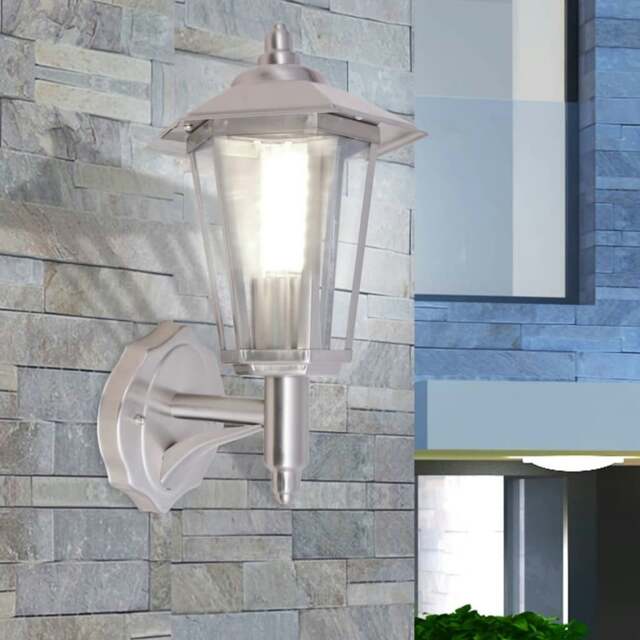 Rackhams Outdoor Uplight Wall Lantern Stainless Steel - image 1