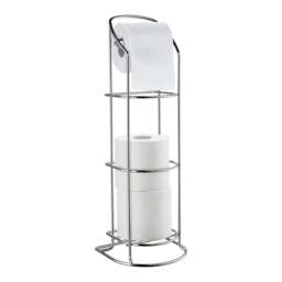 Rackhams Chromed Stainless Steel Toilet Roll Holder Freestanding Bathroom Multi-Roll Holder - thumbnail 2