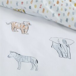 Rackhams Zoo Animals Cotton Reversible Duvet Cover Set - Single - thumbnail 3