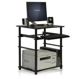 Rackhams Premium Desk - Home Laptop Notebook Computer Desk, Espresso/Black for Smart Space Utilization