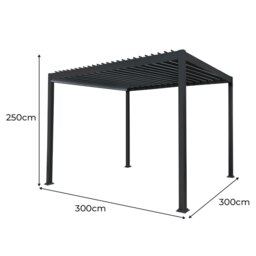 Rackhams Aluminium Pergola 3m x 3m - thumbnail 6