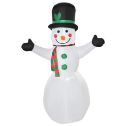 Rackhams 6.5ft Inflatable Snowman Xmas Airblown Holiday Decoration Outdoor - thumbnail 3