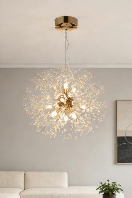 Rackhams Sputnik Hanging Pendant Light - Gold - One Size - image 1