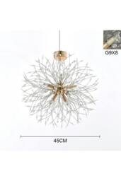 Rackhams Sputnik Hanging Pendant Light - Gold - One Size - thumbnail 2