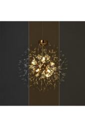 Rackhams Sputnik Hanging Pendant Light - Gold - One Size - thumbnail 5