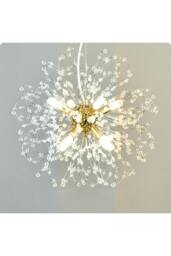 Rackhams Sputnik Hanging Pendant Light - Gold - One Size - thumbnail 4