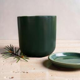 Rackhams Forest Green Ceramic Candle - Classic Fragrances - Soft Sandalwood - thumbnail 3