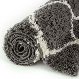 Rackhams Moroccan Dark Grey Shaggy Rug - 640 - 180X270 cm - thumbnail 4