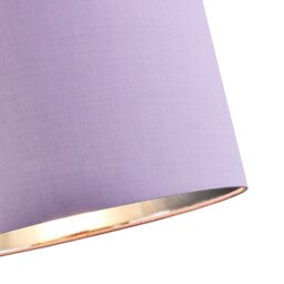 "Rackhams Contemporary Lilac Cotton 10"" Table/Pendant Lampshade with Shiny Silver Inner" - thumbnail 5