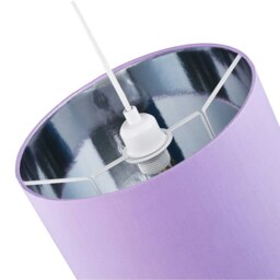 "Rackhams Contemporary Lilac Cotton 10"" Table/Pendant Lampshade with Shiny Silver Inner" - thumbnail 3