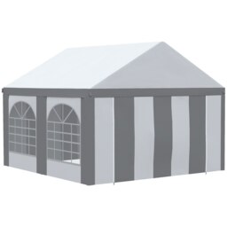 Rackhams 4 x 4m Party Tent, Marquee Gazebo with Sides, Windows and Double Doors - thumbnail 2
