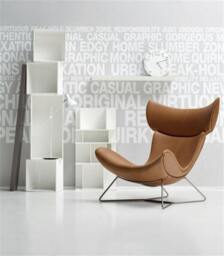 Rackhams Imola Chair And Ottoman, Brown with Frame Base - thumbnail 2