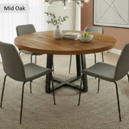 Rackhams Reclaimed Round Dining Table - 120cm - thumbnail 3