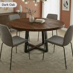 Rackhams Reclaimed Round Dining Table - 120cm - thumbnail 5