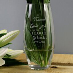 Rackhams Personalised Love You To The Moon and Back Bullet Vase - thumbnail 4
