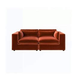 Rackhams Cantu Loveseat Sofa, Two Seater Sofa, Velvet - Green - thumbnail 4