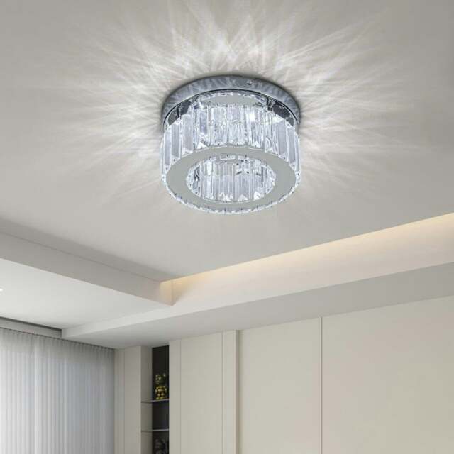 Rackhams Modern Round Crystal Ceiling Light - image 1