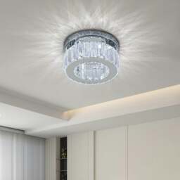 Rackhams Modern Round Crystal Ceiling Light - thumbnail 1
