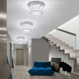 Rackhams Modern Round Crystal Ceiling Light - thumbnail 3