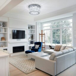Rackhams Modern Round Crystal Ceiling Light - thumbnail 4