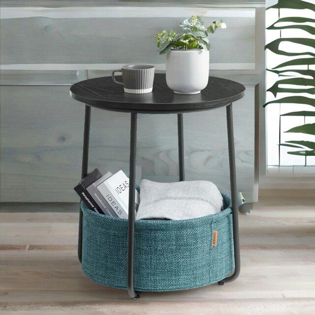 Rackhams Side Table with Removable and Washable Storage Basket - image 1