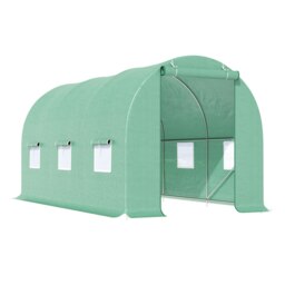 Rackhams Polytunnel Walk In Green House w/ PE Cover, 4.5 x 2 x 2m - thumbnail 2