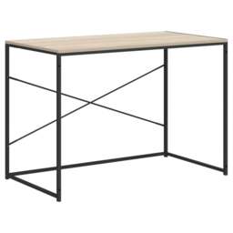 Rackhams Computer Desk Black and Oak 110x60x70 cm Engineered Wood - thumbnail 2