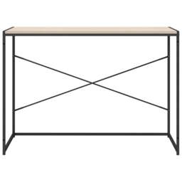 Rackhams Computer Desk Black and Oak 110x60x70 cm Engineered Wood - thumbnail 3