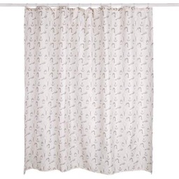 Rackhams Polyester Fabric Shower Mould and Mildew Resistant Curtain with Metal Button Hole Bathroom Accessories, Waterproof - Cream, 180x180 cm - thumbnail 2