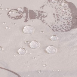 Rackhams Polyester Fabric Shower Mould and Mildew Resistant Curtain with Metal Button Hole Bathroom Accessories, Waterproof - Cream, 180x180 cm - thumbnail 4