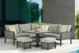 Rackhams Abbey 6-Seater Corner Sofa Set - Premium Garden Furniture - thumbnail 1