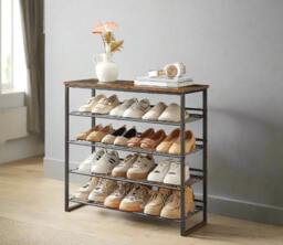 Rackhams 5-Tier Adjustable Shoe Rack - Shoe Organizer for Entryway - thumbnail 5