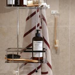 Rackhams Polished Chrome Hanging Double Shower Basket - thumbnail 2