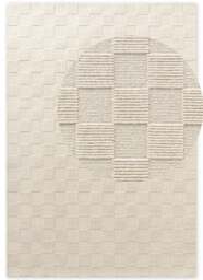 Rackhams Scala Handwoven Wool Rug – White Colour - 160X230 cm - thumbnail 4