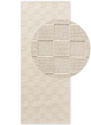Rackhams Scala Handwoven Wool Rug – White Colour - 160X230 cm - thumbnail 5
