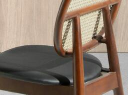 Rackhams Rattan and Black Leatherette Chair 4093 - thumbnail 5