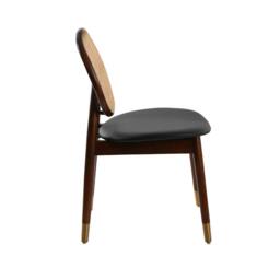 Rackhams Rattan and Black Leatherette Chair 4093 - thumbnail 6