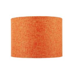 Rackhams Contemporary and Sleek Orange Natural Linen Fabric Drum Lamp Shade - thumbnail 5