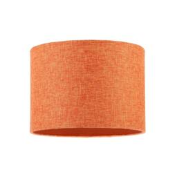 Rackhams Contemporary and Sleek Orange Natural Linen Fabric Drum Lamp Shade