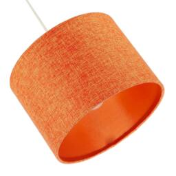 Rackhams Contemporary and Sleek Orange Natural Linen Fabric Drum Lamp Shade - thumbnail 4